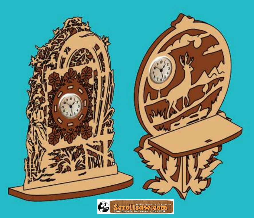 Fretwork Clock Patterns Set No. 9 - 2 Designs